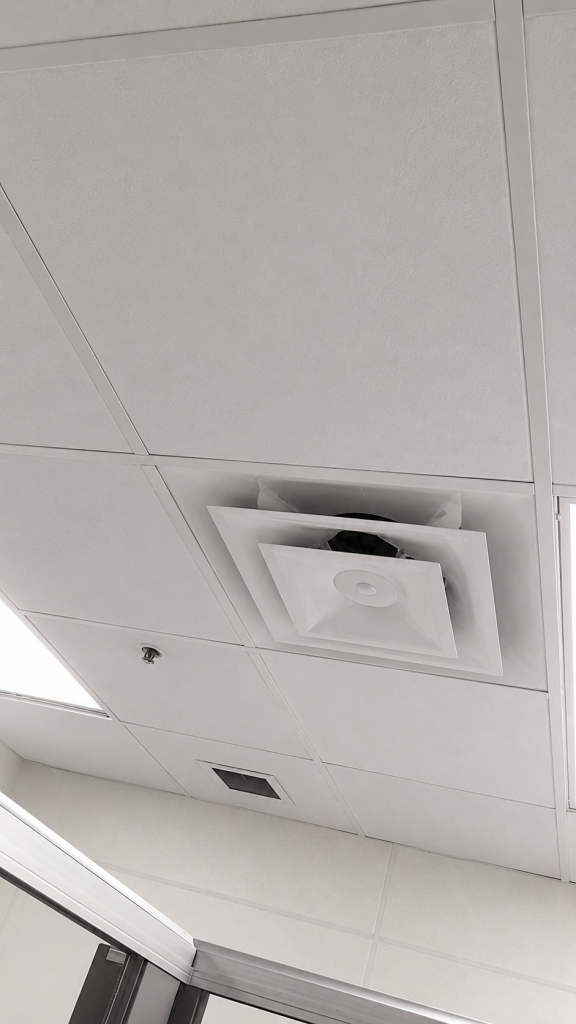 Installation of New ACT. HVAC. Fire Sprinklers. Lights. Ventilation Fans